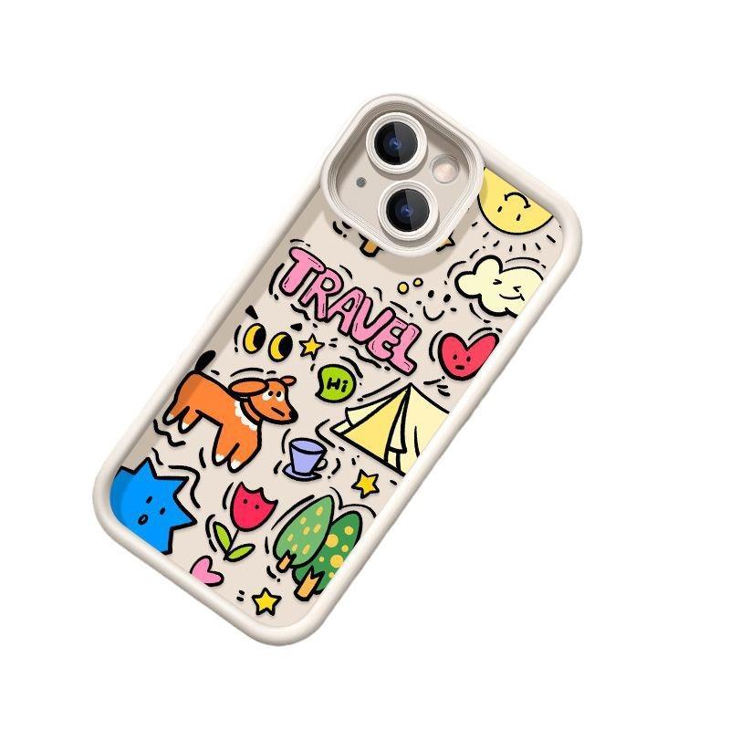 Camping Lines for Dogs iPhone17ProMax Mobile Phone Case 17Pro Cartoon 15/14 Men's and Women's 16