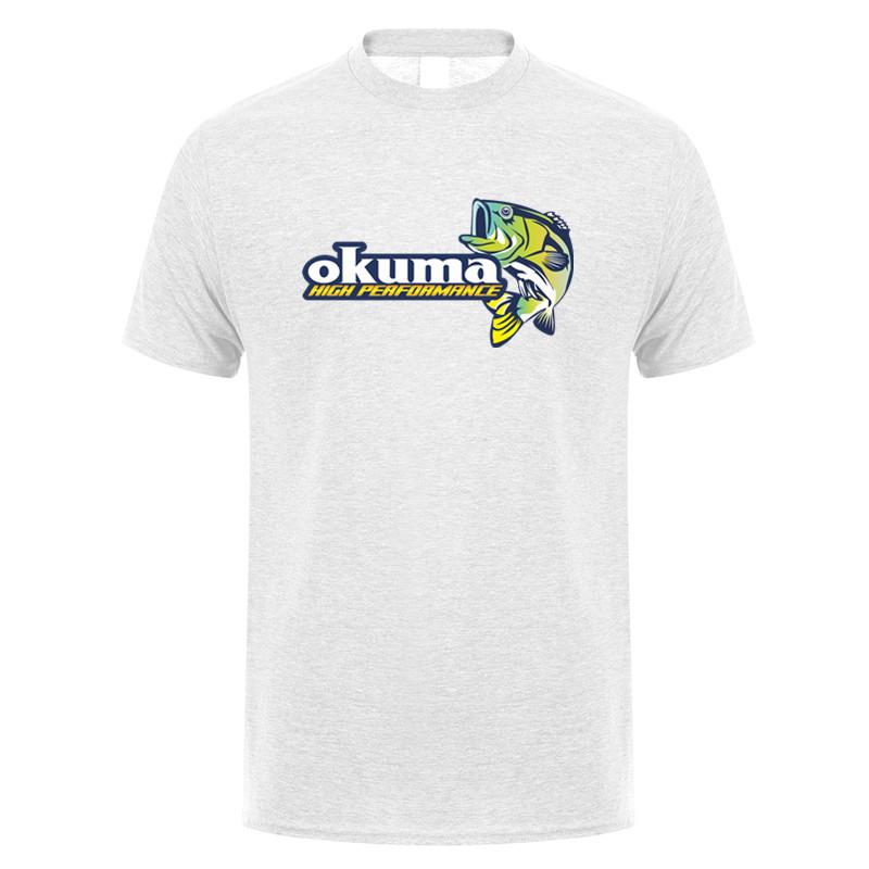

High Performance Fishing Okuma T Shirt Fashion Men Summer Short Sleeve Cotton Cool Mans Fisherman Tshirts 4XL