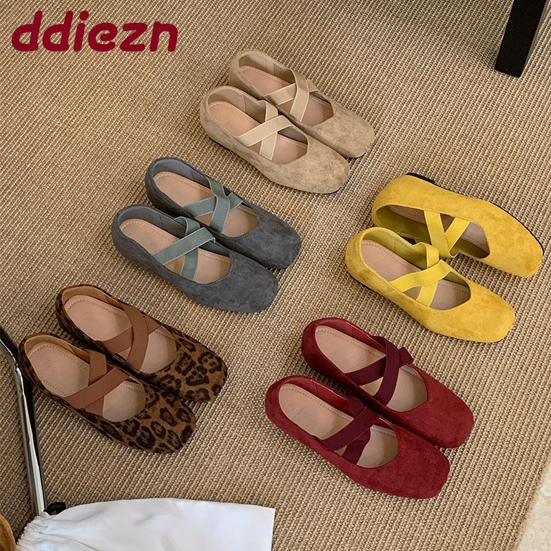 Fashion Female Elastic Band Ballet Flats Shoes For Women Fashion Shallow Ladies Mary Janes Shoes With Height Increasing Footwear