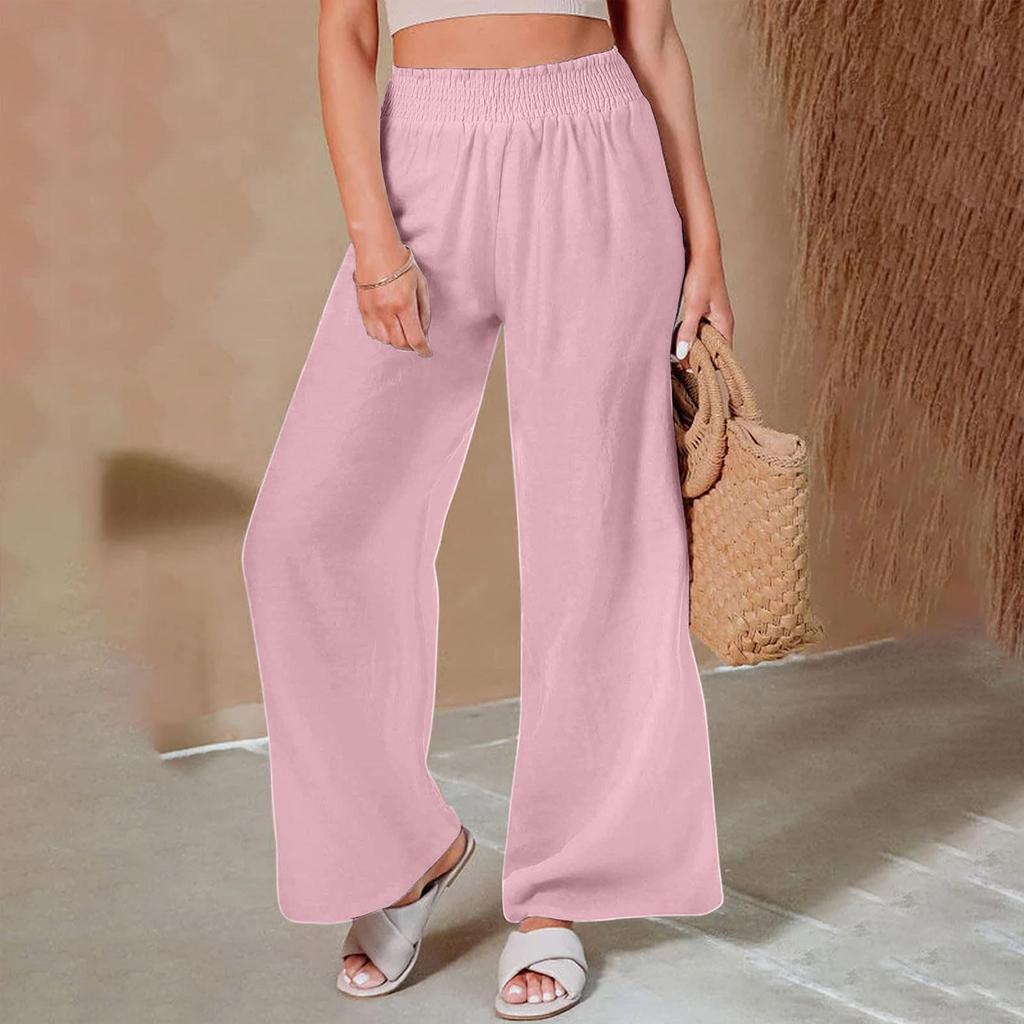 Women's Fashion Plus Size Women's Elastic Waist Casual Pants Sweatpants
