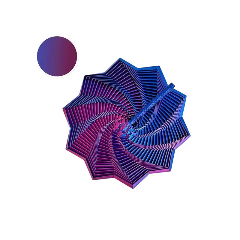 3D Printed Radish Tower with Handle: Decagonal Star Telescopic Spiral Ornament