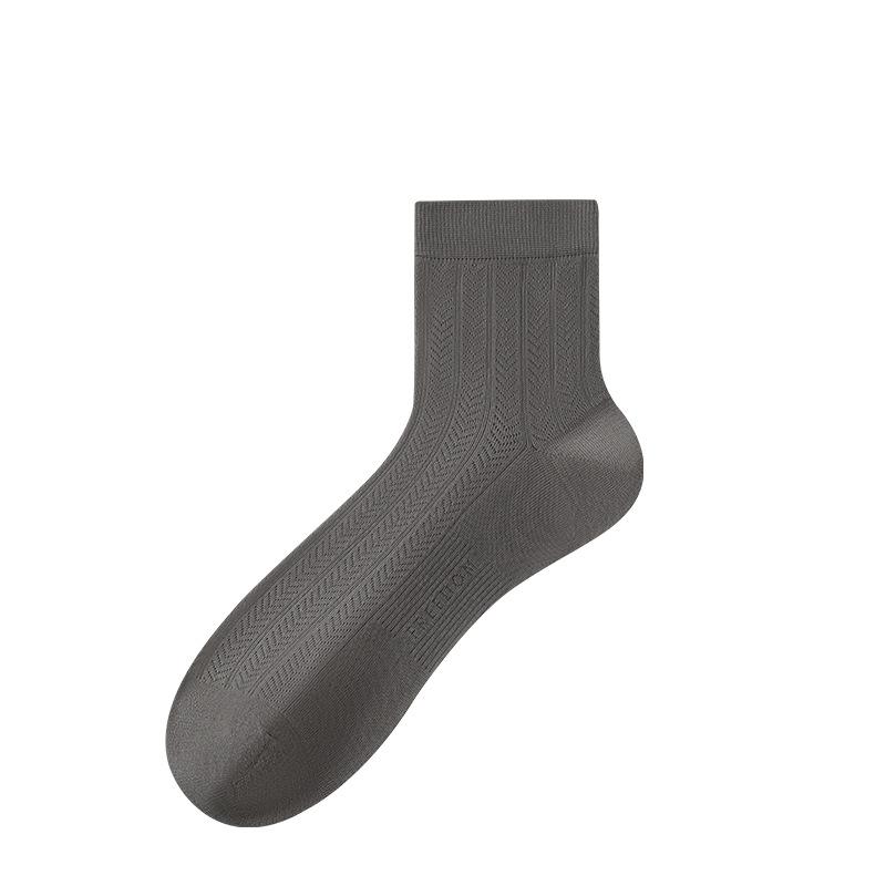 

Мужские весенне-летние тонкие однотонные простые сетчатые дышащие повседневные носки-гольфы всех видов 1 pair темно-серого