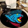 1pc Panther Rocker Office Round Area Rug, Indoor Mat Suitable For Office, Under Office Chairs Bedroom Living Room Home Decor, Room Deco