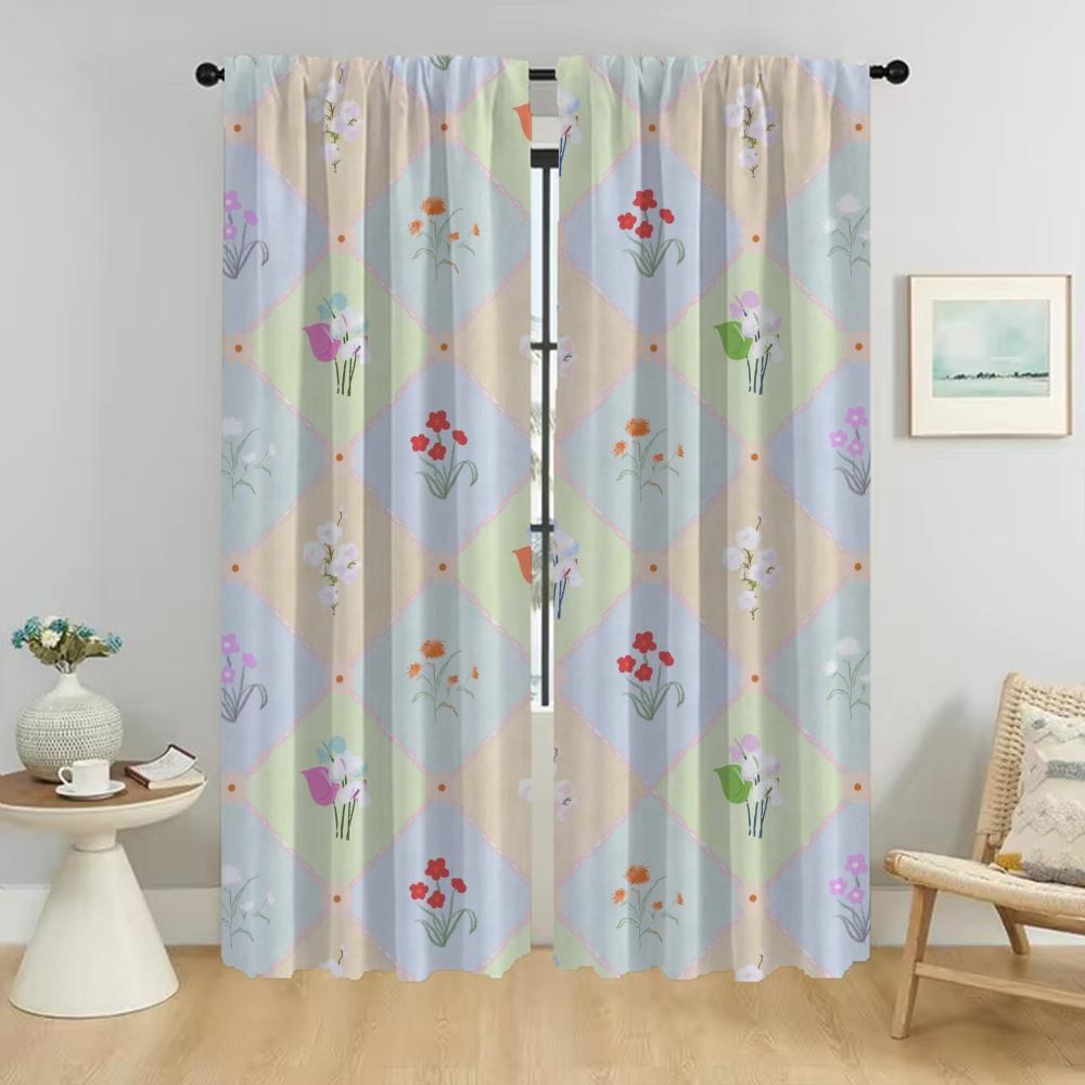 

Разноцветные секционные кухонные шторы для гостиной, домашние интерьерные шторы, 2 штуки, шторы-тени, элегантная камера W50xH70cmx2pcs-CL