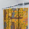 Koala Tree Branch Shower Curtain Fabric Waterproof Bathroom Decoration For Kids Room In Yellow Color With Flowers Design 128-Cha