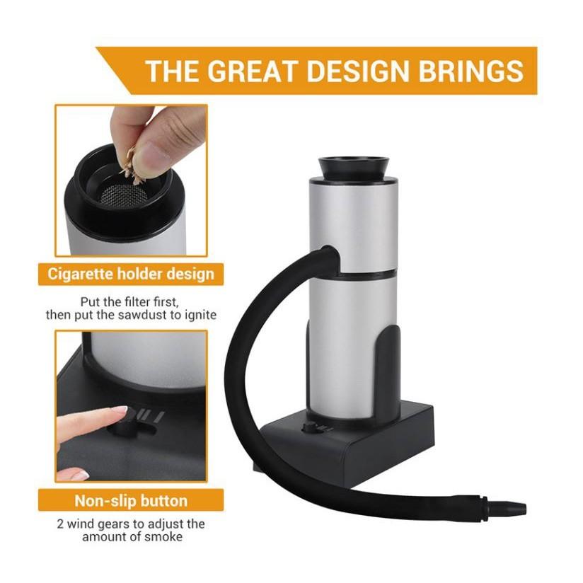 Adjustable Smoke Infuser Portable Handheld Smoking Gun Food Smoker Meat Cocktail Food Drinks Kitchen Tools Set