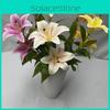 Realistic Cloth 3d Artificial Lilies Flowers For Wedding Decor Home Props