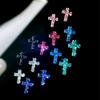 All-Copper Rhinestone Cross Stud Earrings for Women