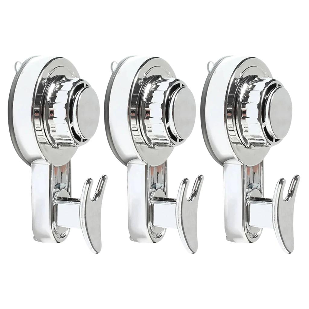 1/3 Piece Suction Cup Hooks Black Clear Reusable Heavy Duty Vacuum Suction Cup Hooks Glass Kitchen Bathroom Hooks for Towel