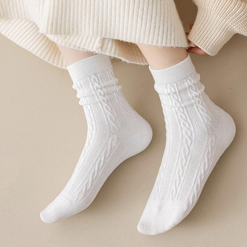 Forty twist knit fashion compression socks 6-color set