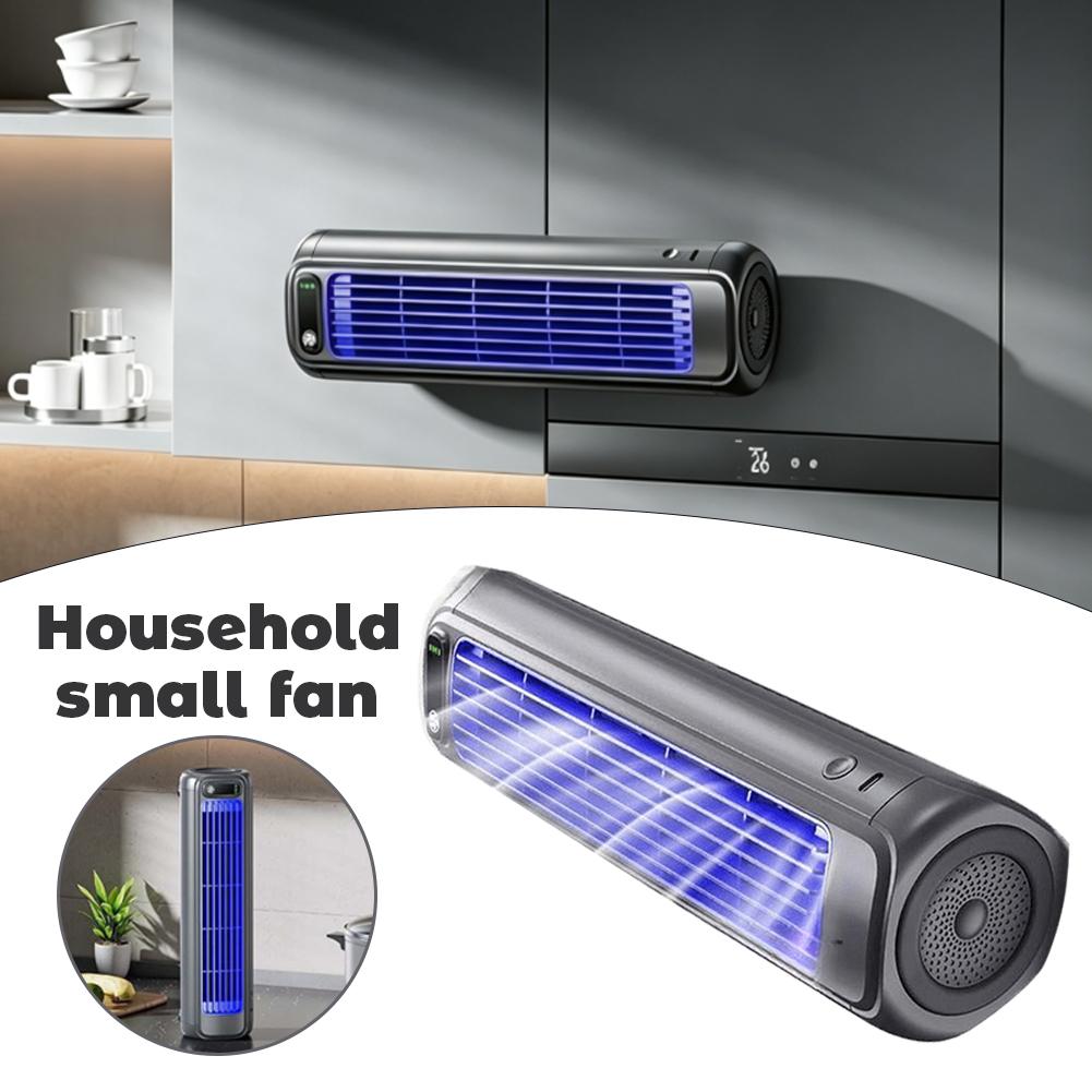 Portable Quiet Wall Mounted Fan No Drilling Adhesive Small for Kitchen Bathroom Dorm Bedroom Office Home Cooling Fan