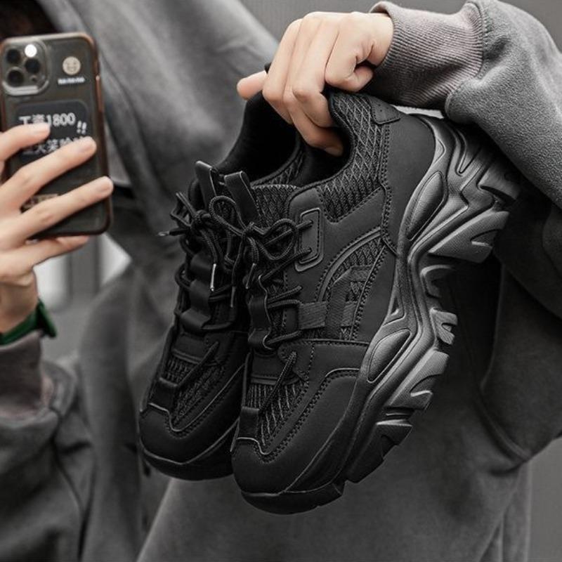 Autumn New Men's Breathable Running Shoes Non Slip Thick Bottom Casual Sneakers Popular Man Student Sport Training Shoes Zapatos