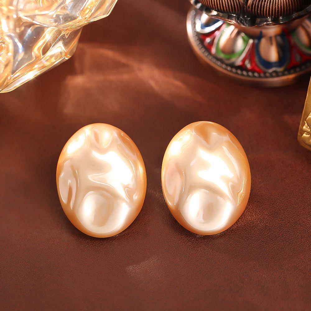 Baroque Pearl Stud Earrings - High-End Fashion, Elegant Style, 925 Silver Needle