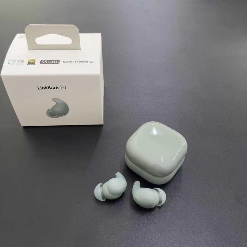

New LinkBuds Fit In-ear Bluetooth Headphones with Noise-Canceling Mini Cow Horn Design With Label ціан