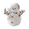 Christmas Snowman Ornaments Lovely Plush Snowman Doll Tabletop Decorations for Home Kitchen Holiday Party Decoration