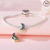 Bead Components Copper Metal Charm Bead Components Authentic Original Zircon Blue Moon Star Sun Bead Components Compatible With Bracelet High Quality