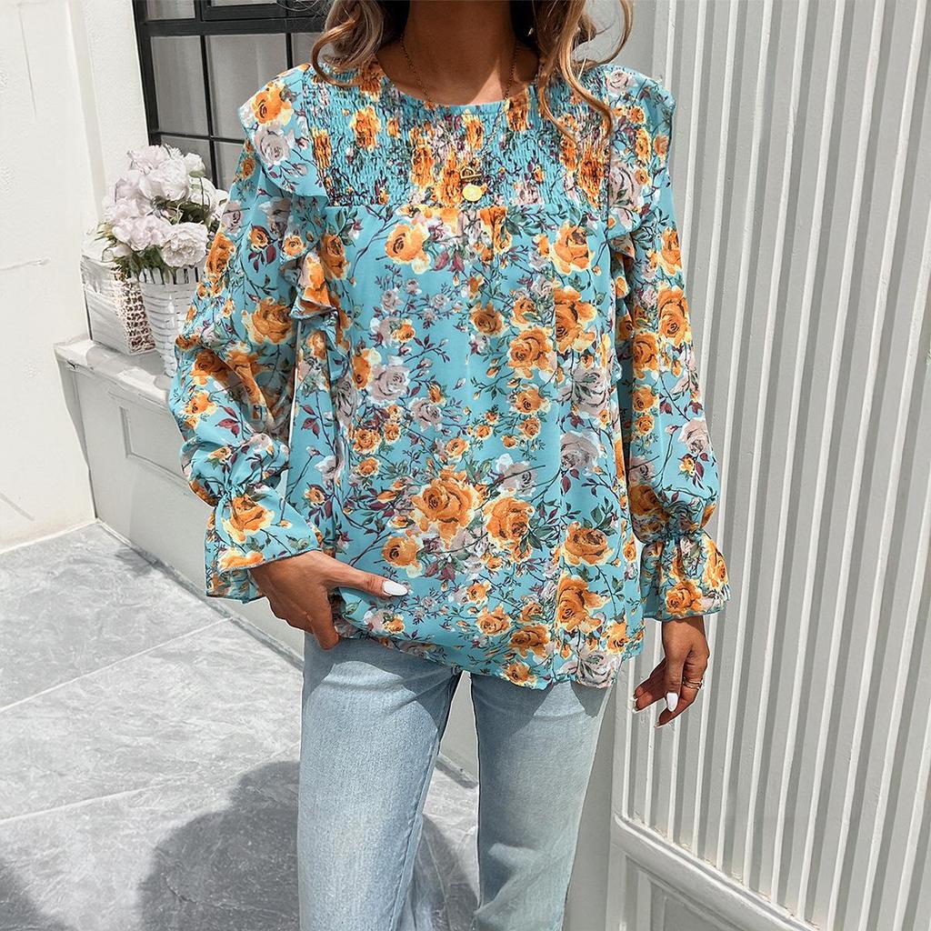 Di Yun Omei Women's Autumn/Winter Long Sleeve Shirt - 2023 Trendy Commute Style