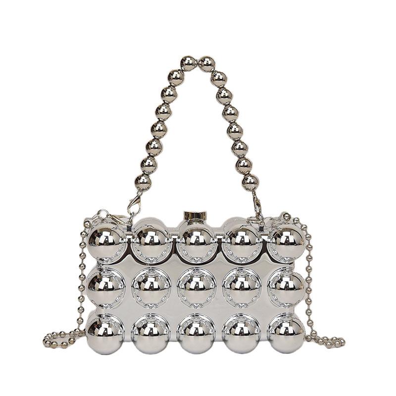 

Bubble Acrylic Clutch Handbag for Women Trend 2025 Chic Ladies Square Evening Party Bag with Top Handle Chain Shoulder Box Purse