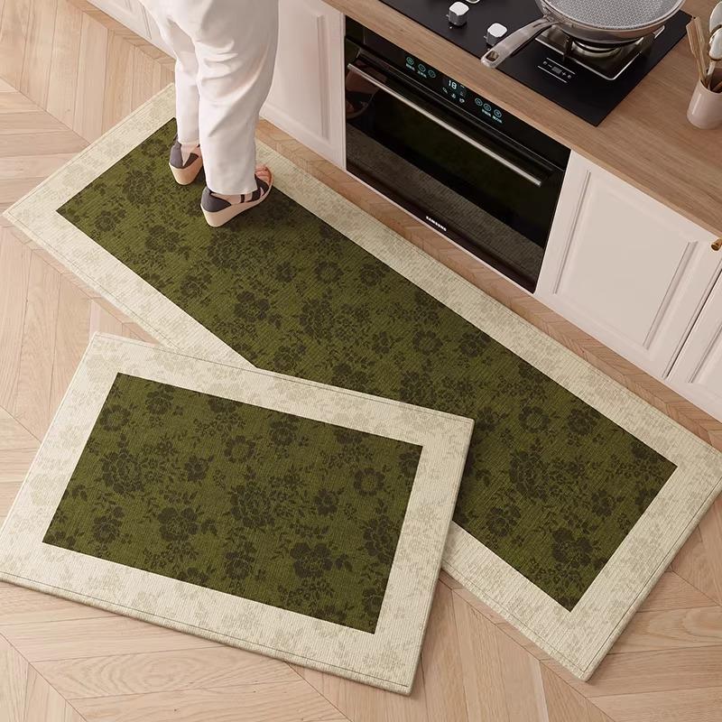 

Kitchen Floor Mat Home Decoration Rug Anti-slip and Stain-resistant Carpet Soft Loop Velvet Material Special Foot Pads 50x80cm