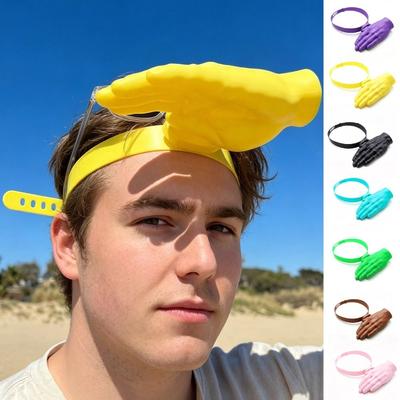 Verstellbarer Hand-Sonnenhut in Handflächengröße Kreativer Hand-Sonnenvisier-Kopfschmuck für Outdoor-Aktivitäten
