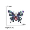 Rhinestone Butterfly Brooches for Women Unisex Enamel Insect Pins Banquet Party Backpack Gifts Jewelry Accessories