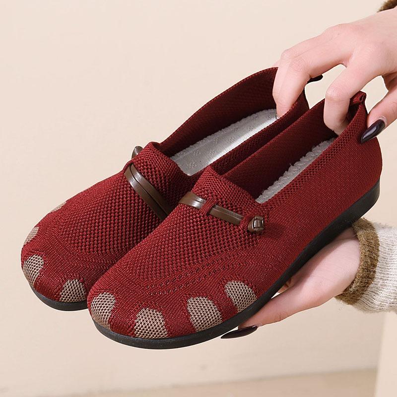 New Round Toe Soft Sole Comfortable and Breathable One-step Mom Shoes