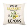 New Spring and Summer Pillow Cases Linen Yellow Lemon Truck Print Home Pillow Cushion Combination