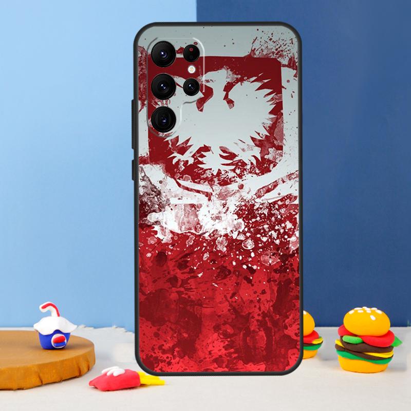 Poland Polish Flag Phone Case For Samsung Galaxy S24 S25 Ultra S9 S10 S20 S22 S21 S23 Plus S24 FE Cover Coque
