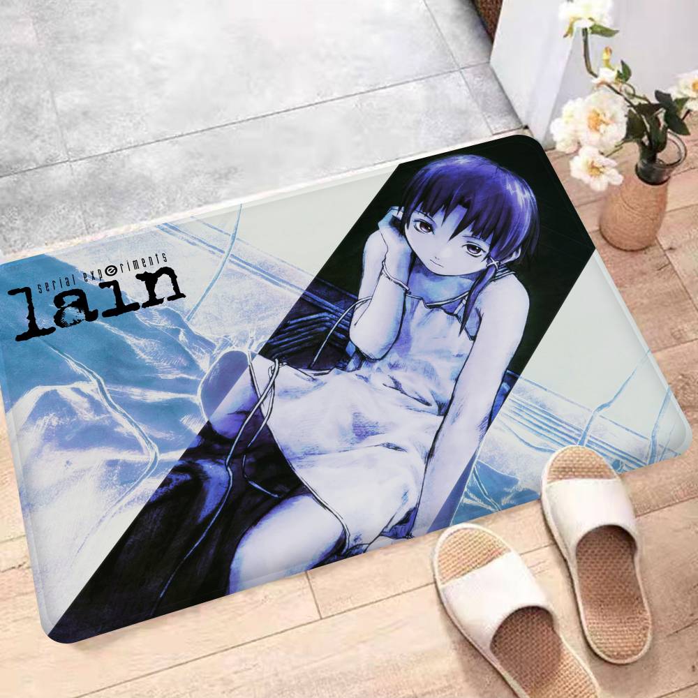 Lain Anime-Filmzimmermatten, waschbar, rutschfest, für Wohnzimmer, Sofa, Stühle, Küche, Alfombra