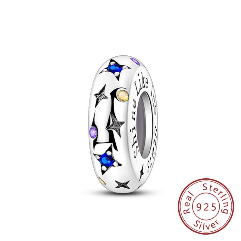 Fit Original Charms Beads Copper Clip Charms Zircon Silicone Spacer Beads For Bracelet Women Diy Gift Party