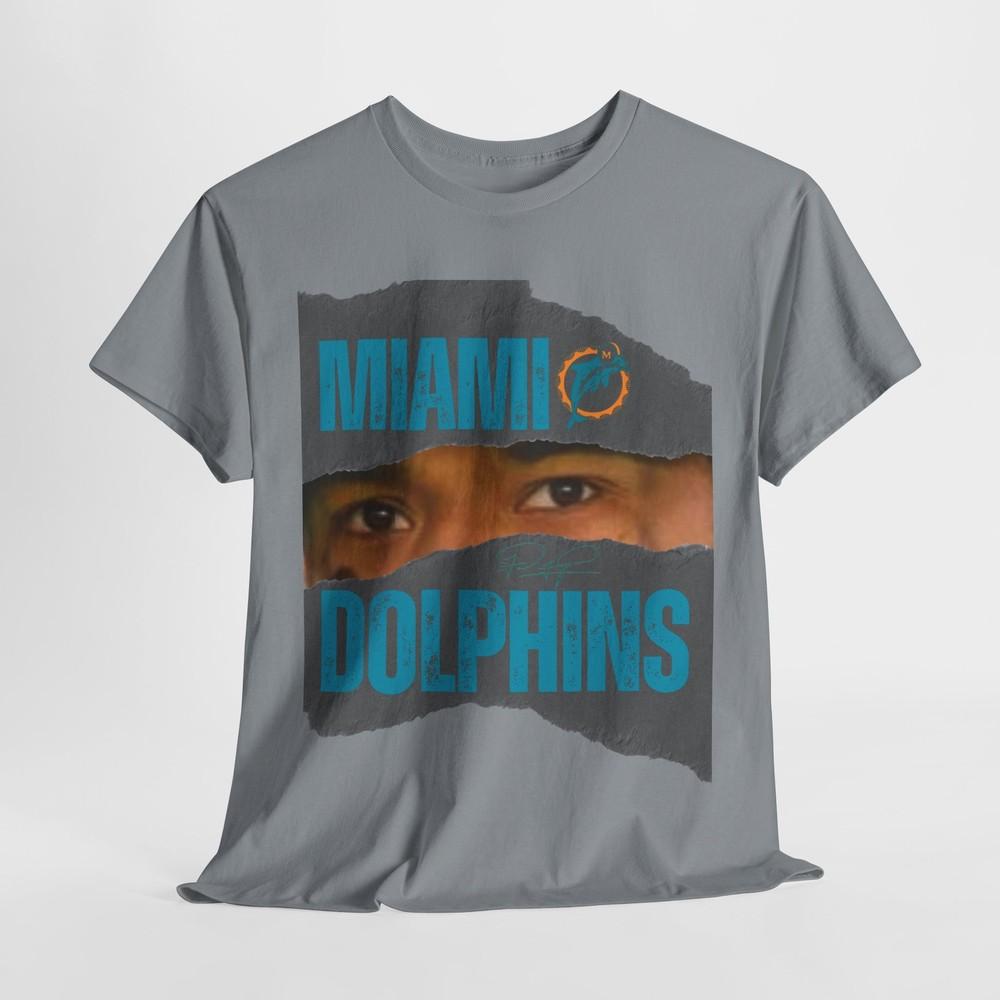 Футболка унисекс Miami Dolphins Fan NFL Team Tua Eyes Signature из плотного хлопка XXXXL