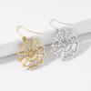 Gold Chic And Silver Spider Web Earrings Alloy Hollow Out Design For Women