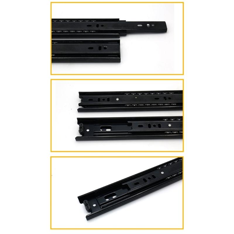 1Pair Cold Rolled Steel Drawer Slides Soft Close Drawer Track Rail Cabinet Drawer Track Slide Sliding Furniture Hardware