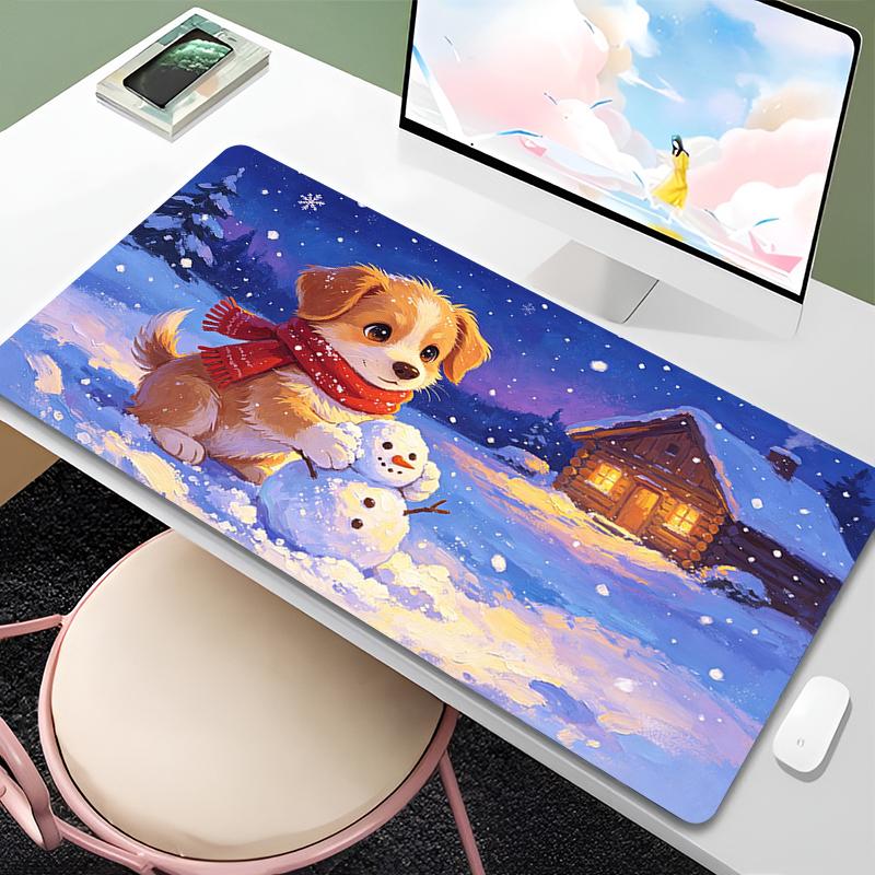 Mouse Mats Artistic style Cartoon Desk Mat Large Gaming Accessories Natural Rubber Mouse Pad Cute dog Mousepad Non-Slip Carpet