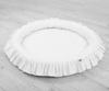 Set: hanging cotton canopy for a children's room and a nest with a ruffle - white