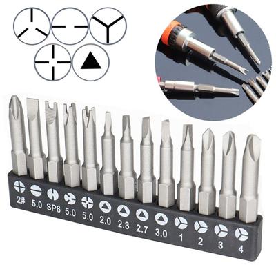 7/13Pcs U-shaped Three Points Screwdriver Bit Y-Type Internal Cross Socket  Power Tool Parts