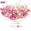 2mm-10mm Mixed Pearl & Resin AB Plated Half-Round ABS Imitation Pearl DIY Accessories