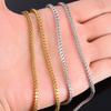 Hip Hop Stainless Steel Chain Cool Miami Cuban Link Basic Punk Necklaces Accessories for Men Women