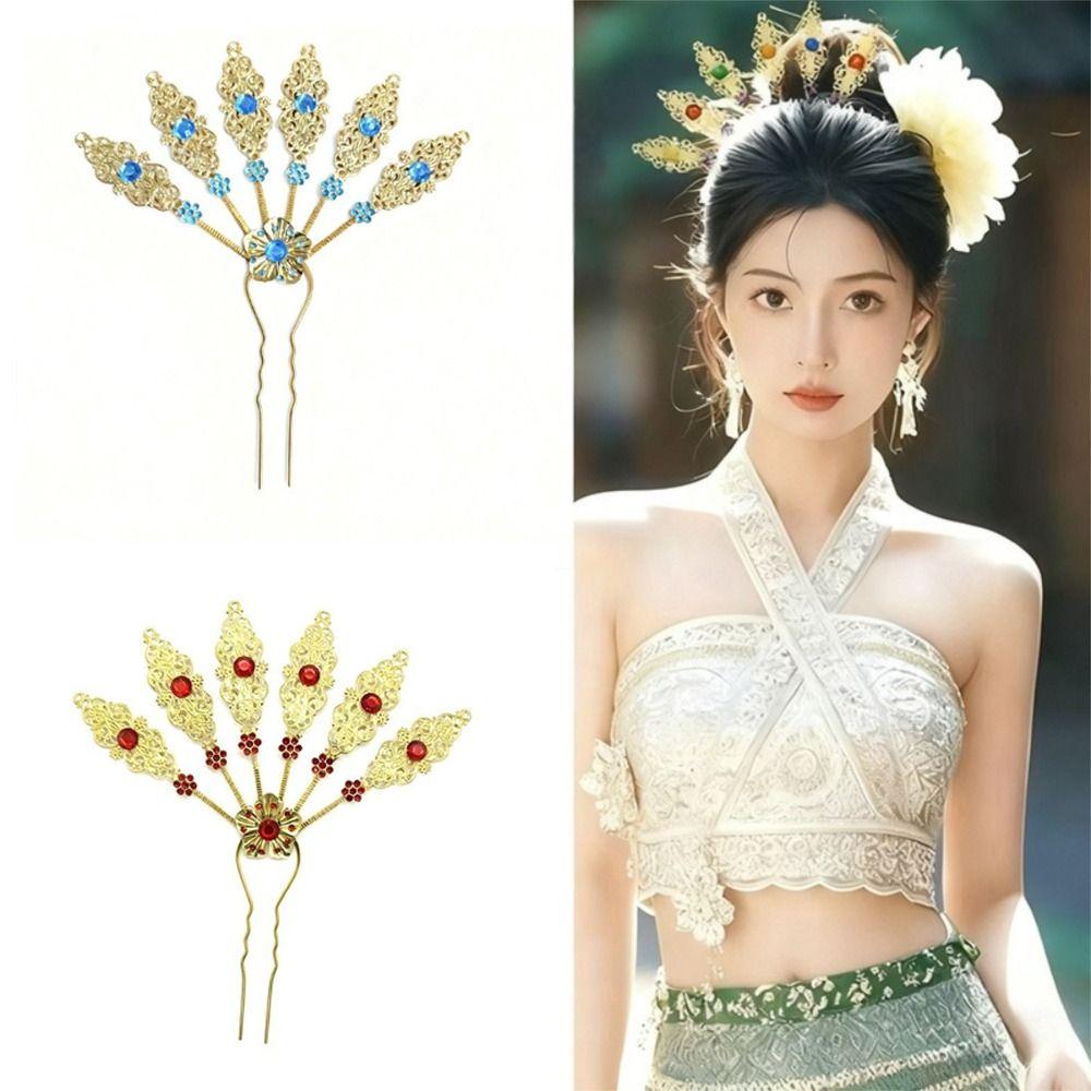 Blatt U-Form Haarnadel Ethnischer Stil Kopfschmuck Neue Metall Haarstäbchen Haar Accessoires