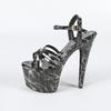 Nightclub Sex Women's Shoes Waterproof Table Roman Fish Mouth Lady Outer High Heel