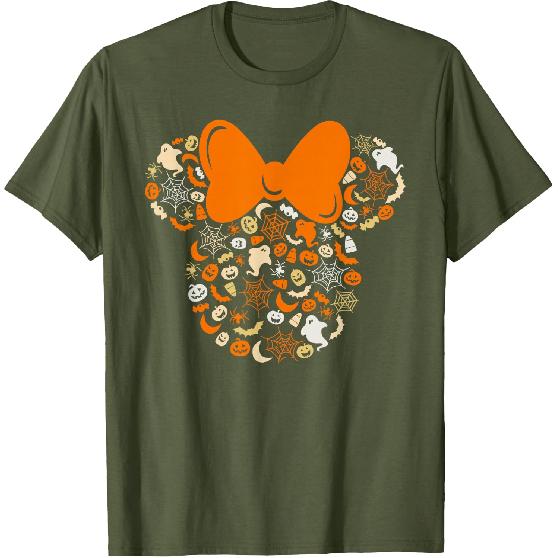 Disney Minnie Mouse Halloween Ghosts Pumpkins Spiders T-Shirt Small