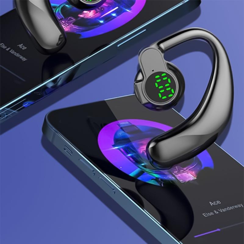 True Wireless Bluetooth-compatible Headphones with High Fidelitys Sound and Ergonomic Ear Hook for Stability During Exercise