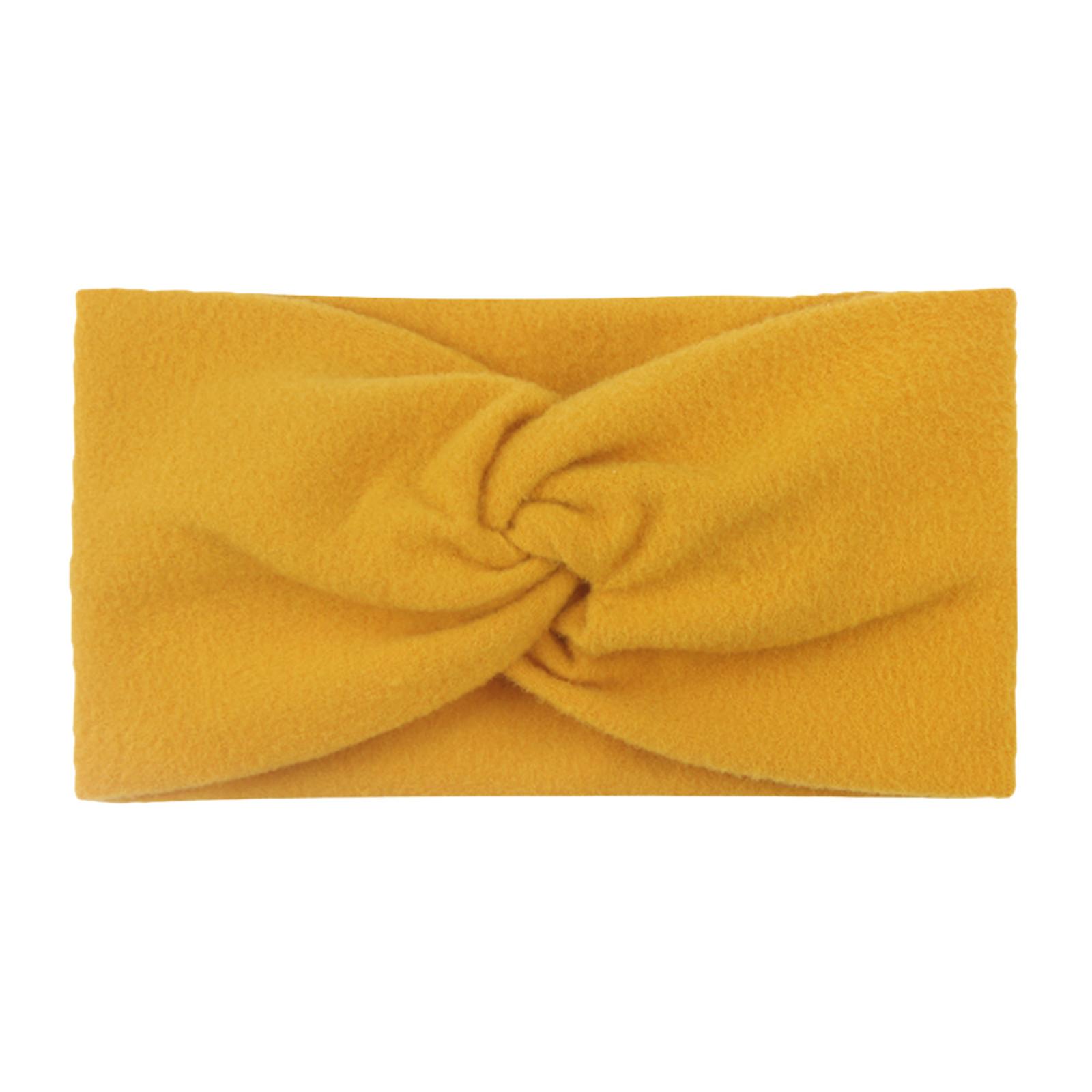 

Детская повязка на голову с однотонным узлом для новорожденных девочек, повязка на голову с бантом, аксессуары, головной убор One Size жёлтый