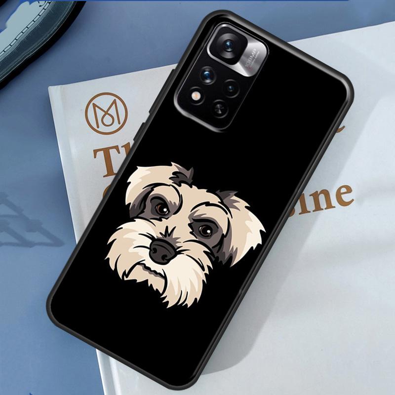 Cartoon schnauzer dog Case For Xiaomi Redmi Note 14 13 11 9 10 12 Pro 9S 10S 11S 12S Redmi 10C 12C 13C 14C Cover