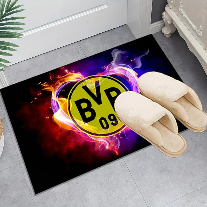 1PC Bvb 09 Football Club Rug Game Carpet, Floor Mat for Bedroom Living Room Entryway Rug, Home Decor Idea Gift for Christmas birthday
