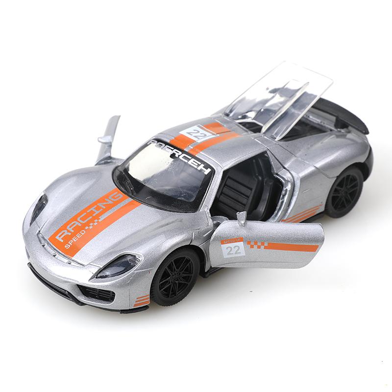 

(bagged)1:36 Alloy Car Model Simulation 918 Porsche Racing Car Vehicle Pull Back Car Ornaments Collection Toys For Boy Children