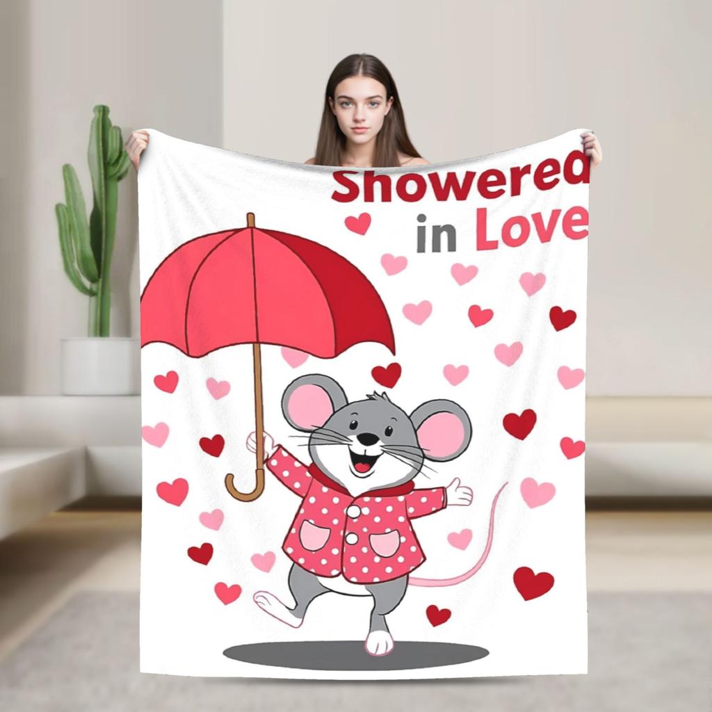 Funny Cartoon D-Diddls Knitted Blankets Coral Fleece Plush Diddl Warm Throw Blankets for Bedroom Sofa Bed Rug
