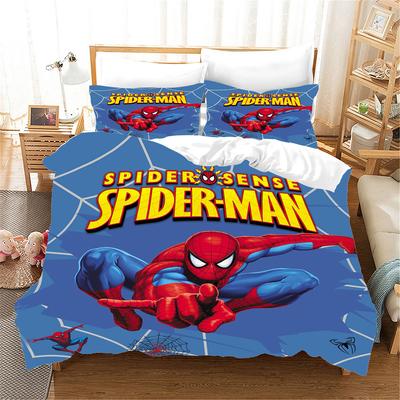 Cama Três Peças Estilo Desenho Animado Estampa Digital Capa de Edredom Fronha Lençol