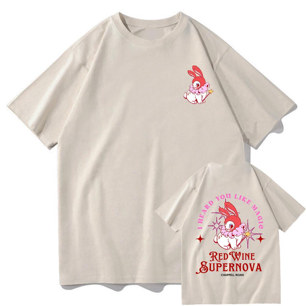 

Red Wine Supernova T Shirt Chappell Roan Men/women Clothing Harajuku Summer Midwest Princess Tour Unisex Graphic T Shirts Summer 4XL