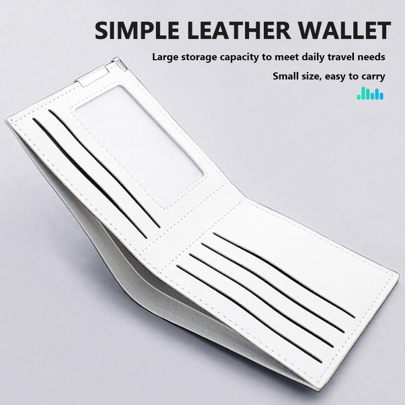 Leather Car Logo Men Wallet ID Credit Card Holder License Bag Gift For Mitsubishi Outlander Lancer Cross Colt Xpander Mirage